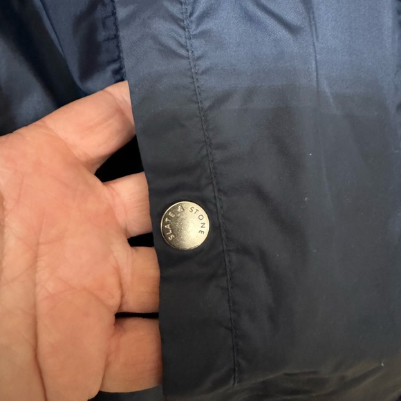 High End Slate & Stone Snap Up Windbreaker Jacket Mens L MINTY - Picture 4 of 6